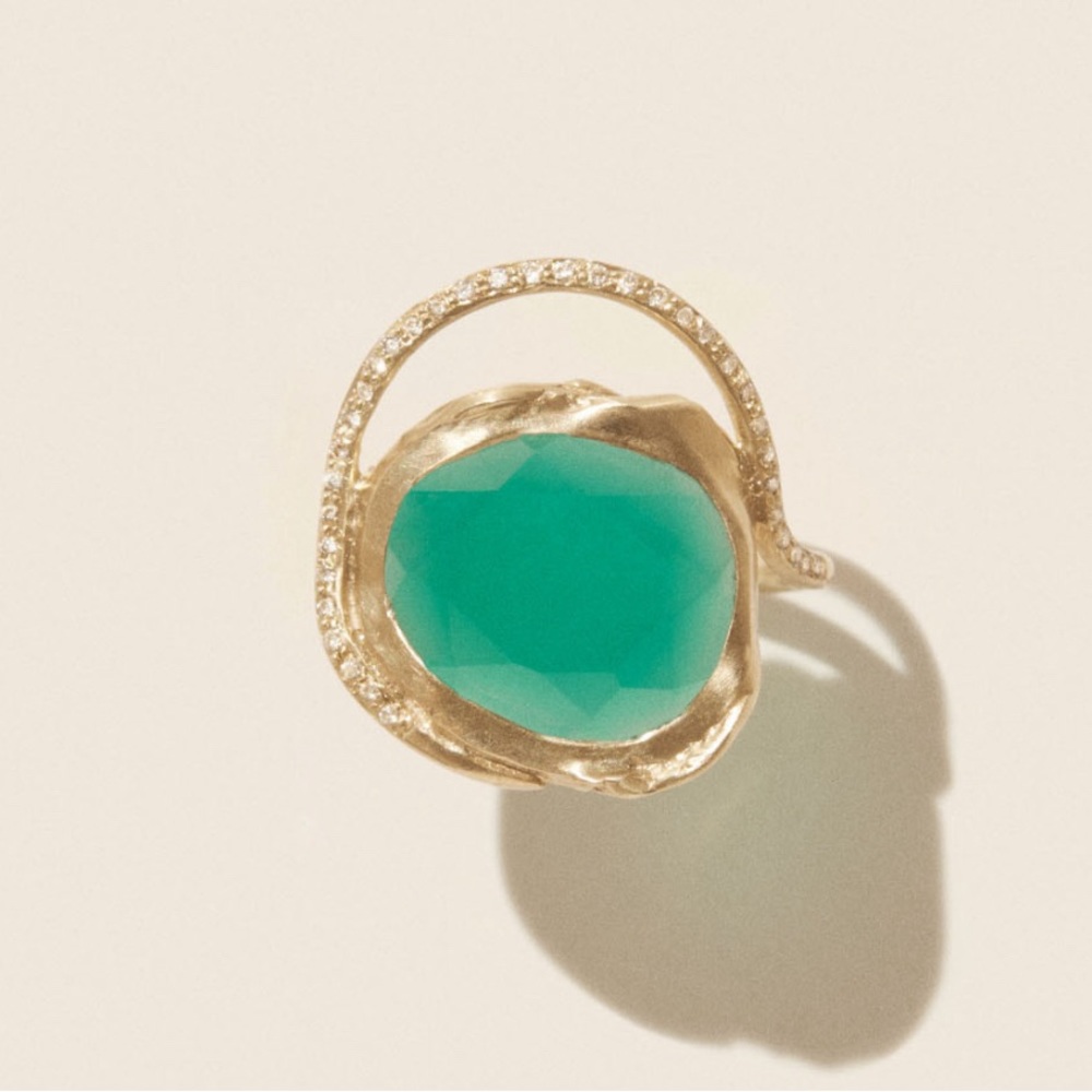 Pascale Monvoisin Gaia Ring in Green Onyx (size 7)